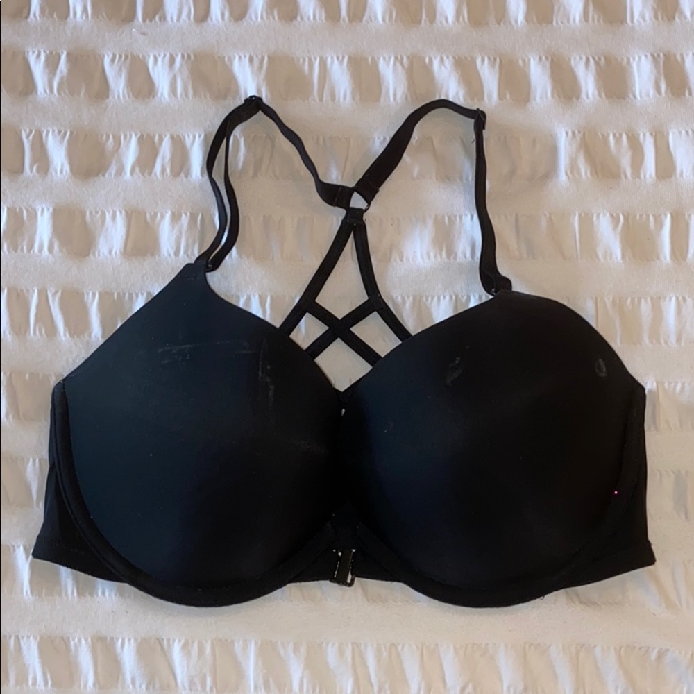 Black Victoria’s Secret racer back push-up bra